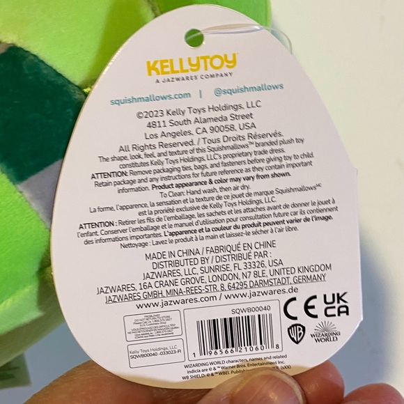 Squishmallows Harry Potter Slytherin Snake 8” high NWT - Picture 3 of 8